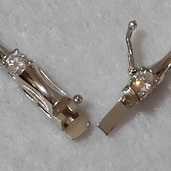 Sterling Silver Cubic Zirconia Necklace - Picture 6 of 7